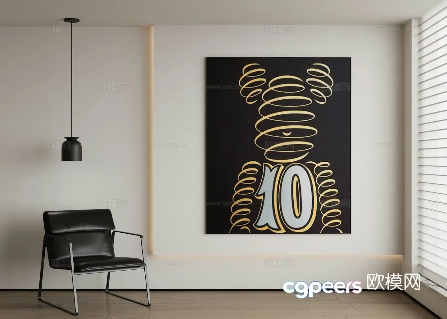 Modern decorative painting 3d model