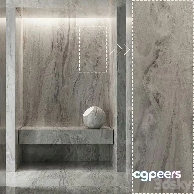 3ds Max Free – Marble Stone No147