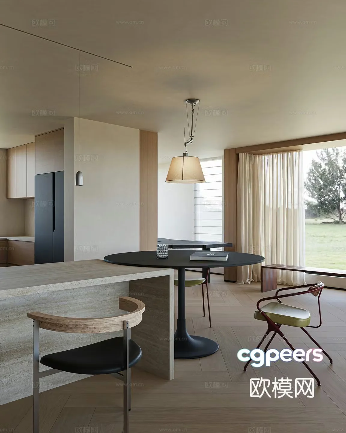 Modern restaurant 3d model