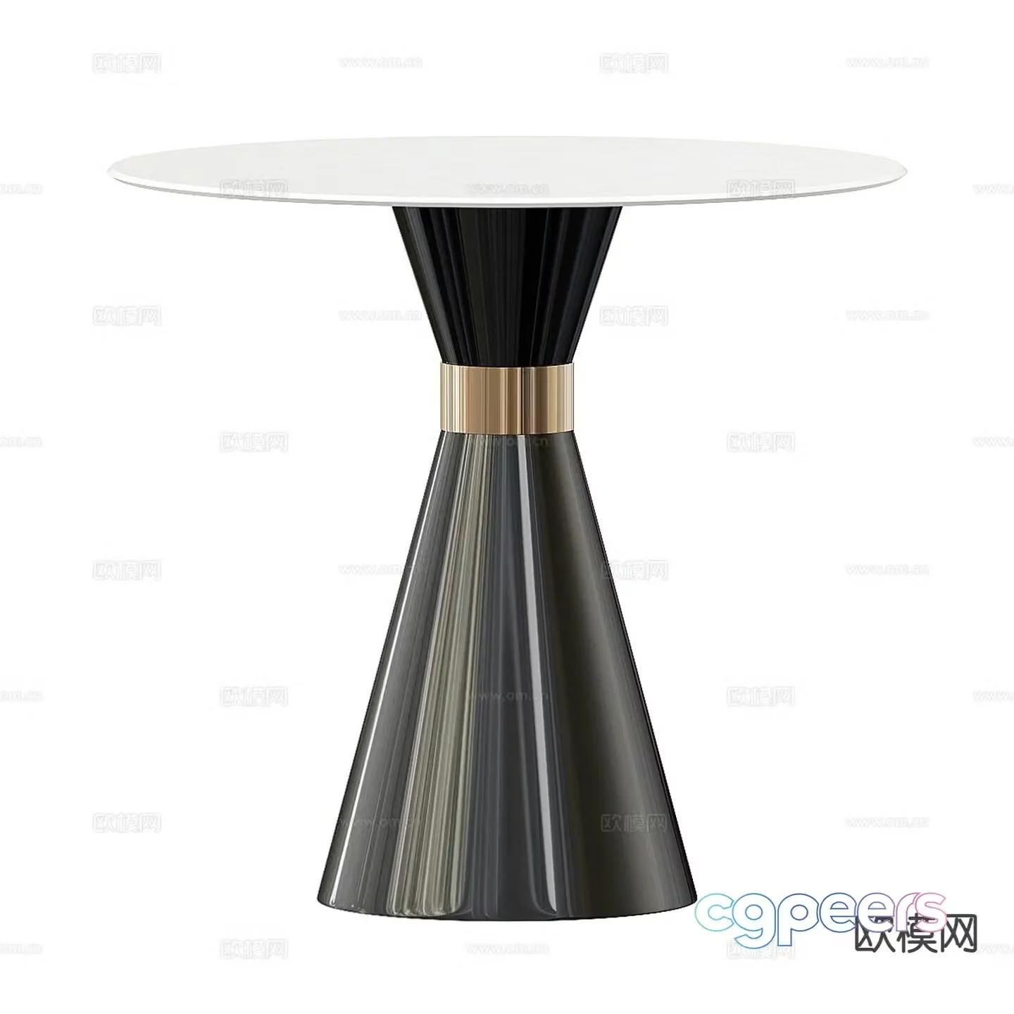 Denali modern side table round table corner table 3d model