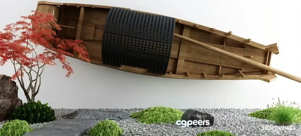 Wooden Boat 3D Model – 21237 – VRAY Render