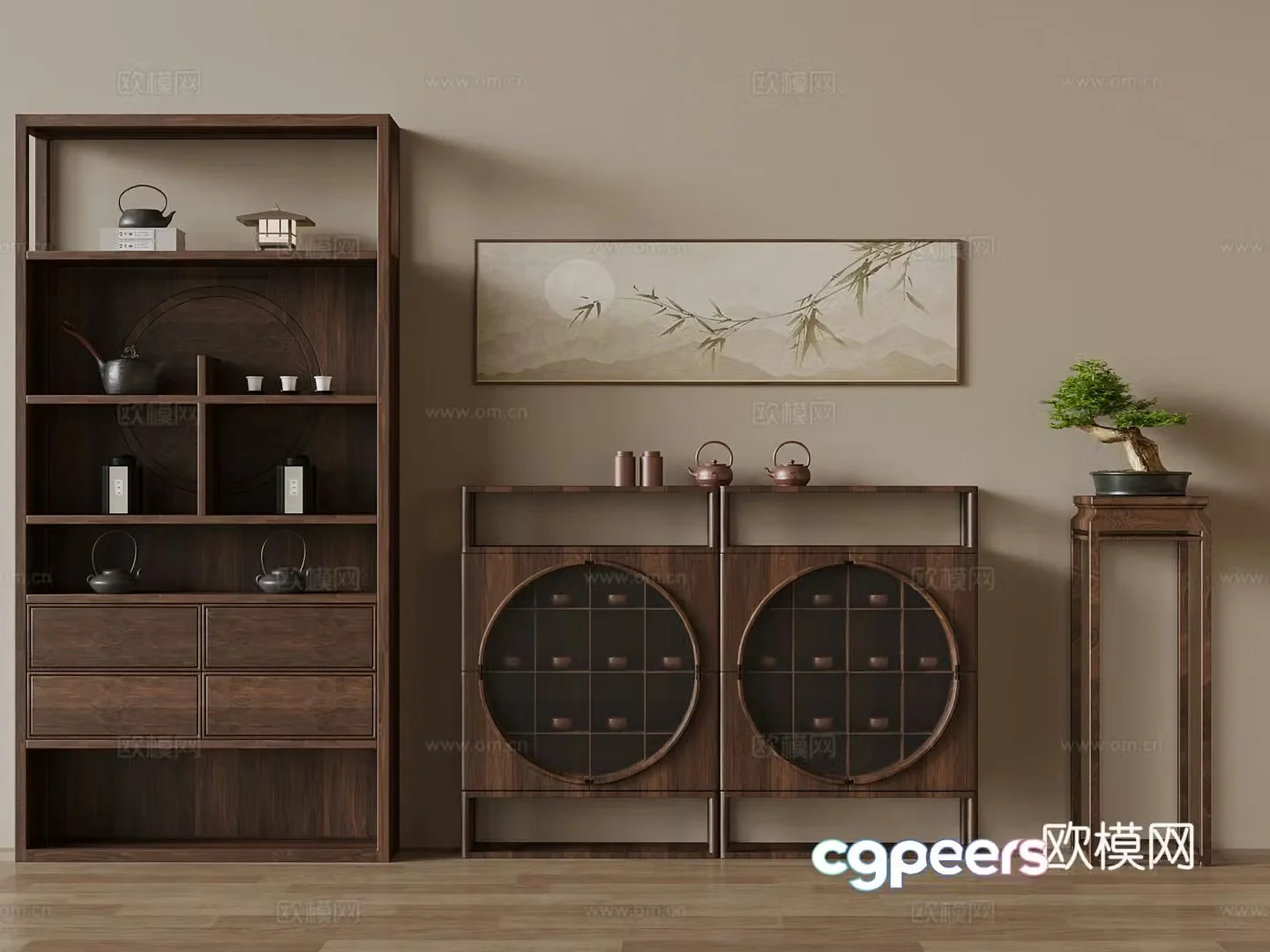 New Chinese tea cabinet 3D model