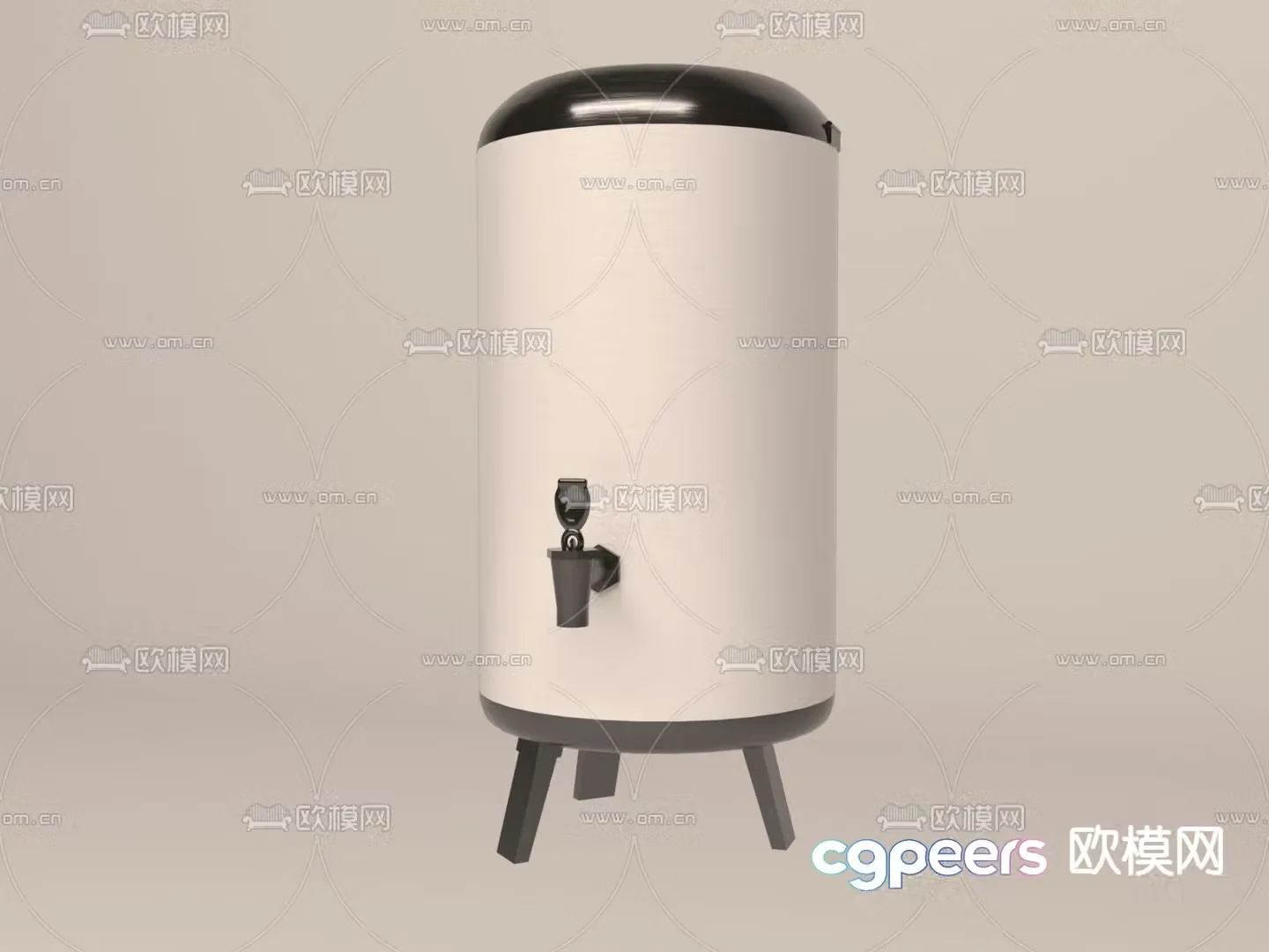 Modern milk tea warmer 3d model
