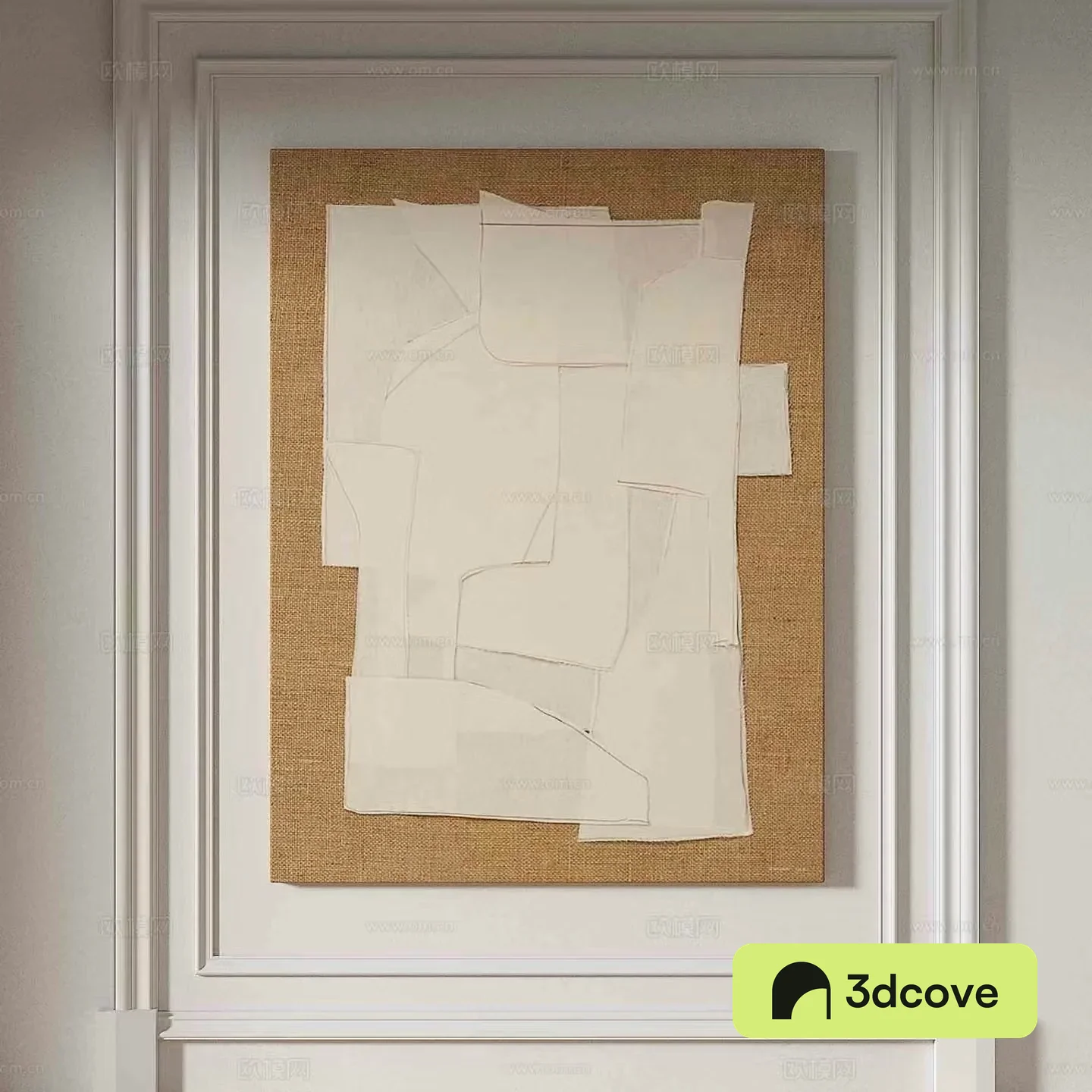 Wabi-sabi texture painting decorative painting 3d model