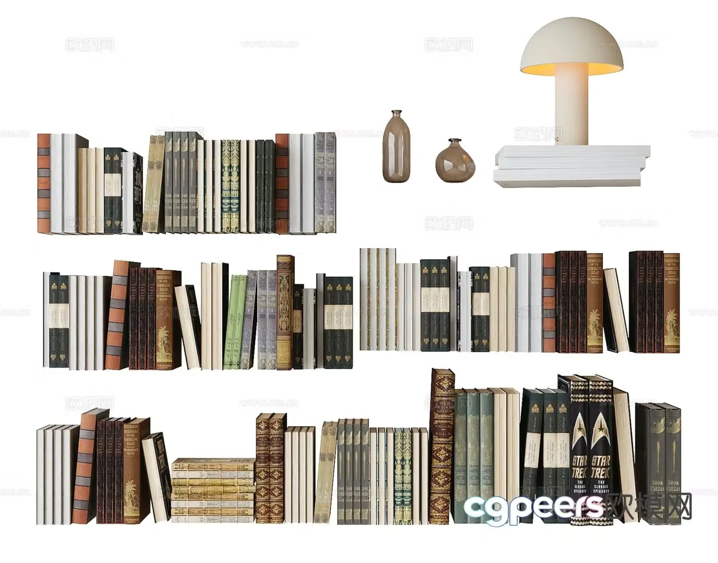 French book desk lamp 3d model