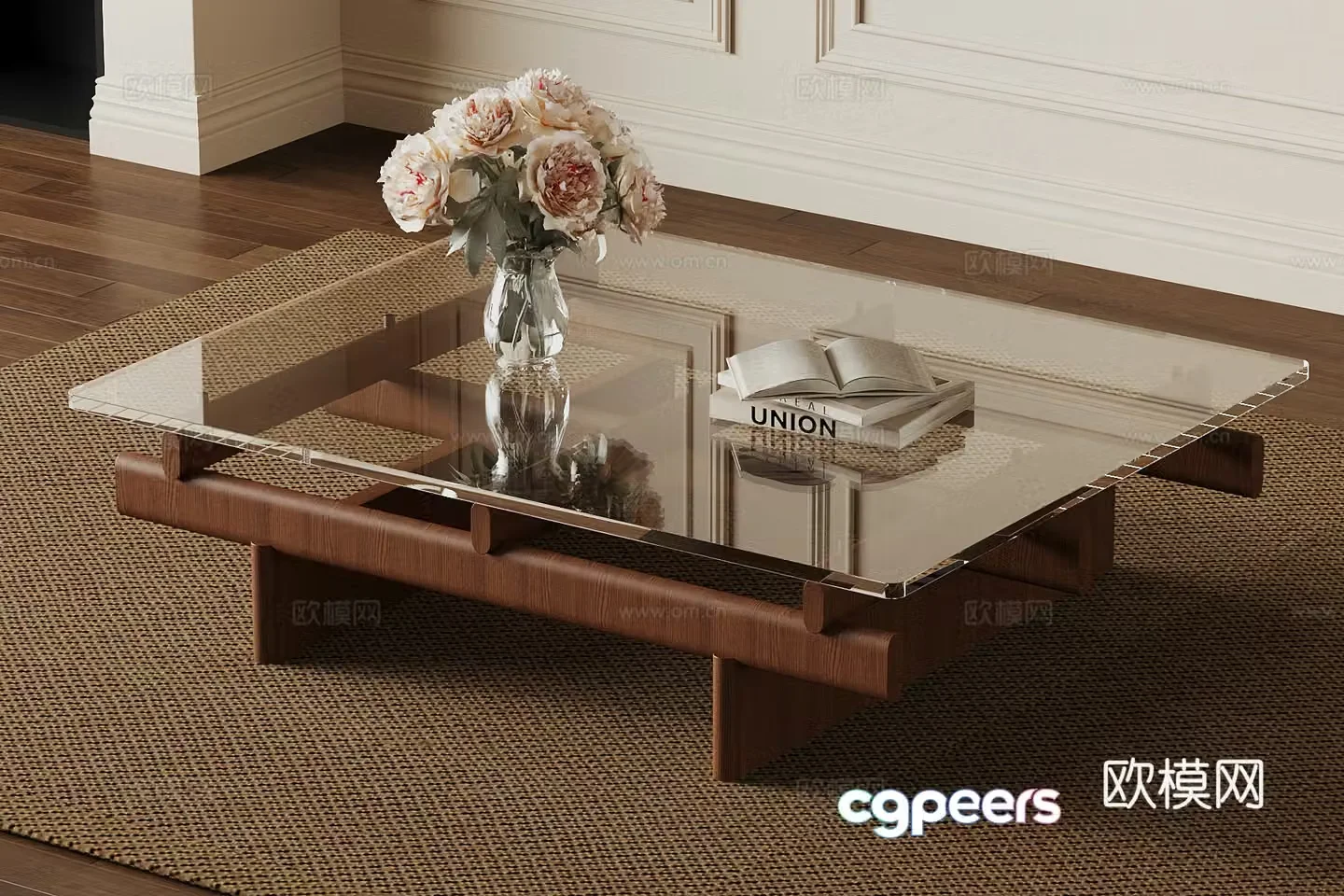 Coffee table medieval windshield coffee table vase ornament 3D model
