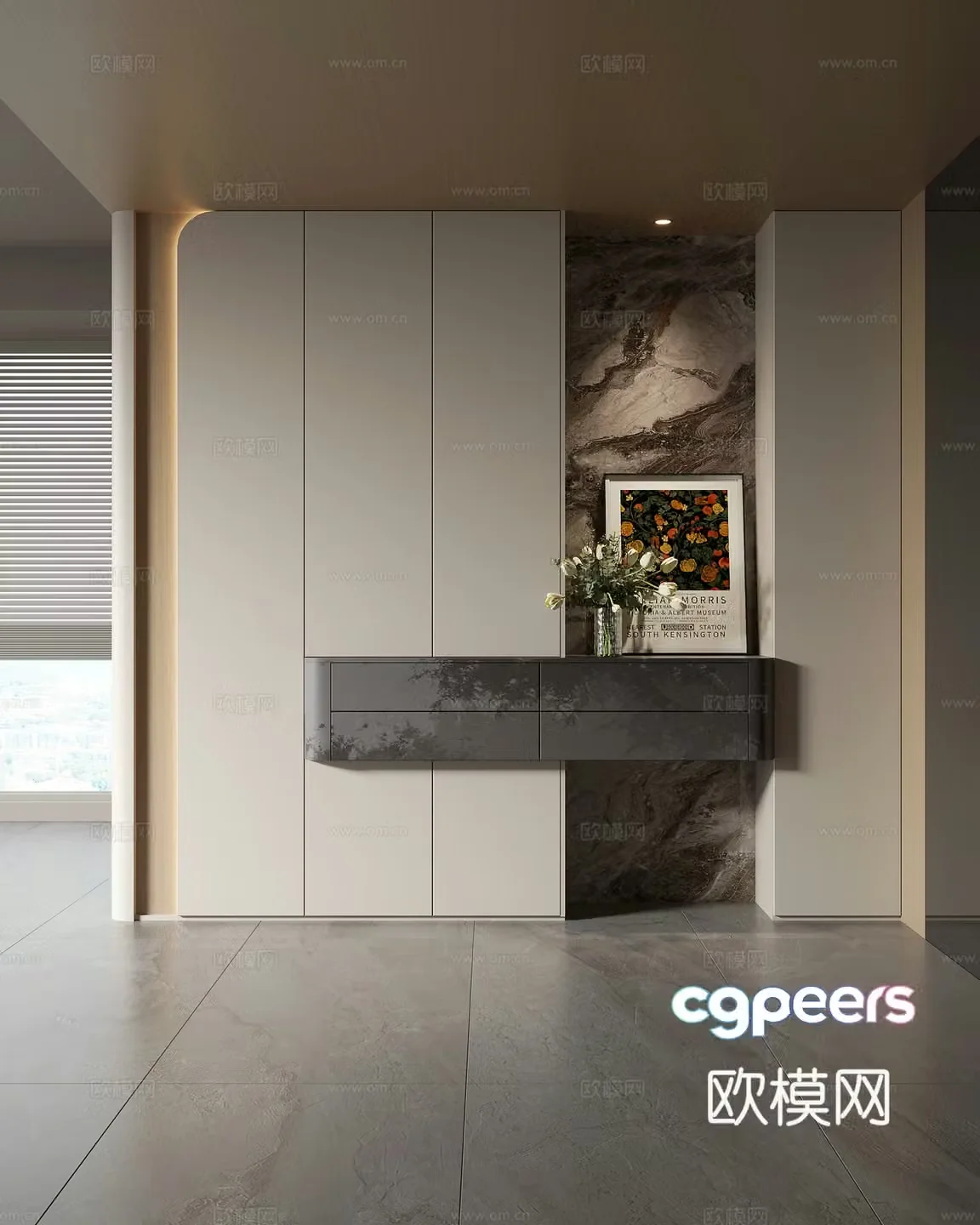 Modern entrance 3D model