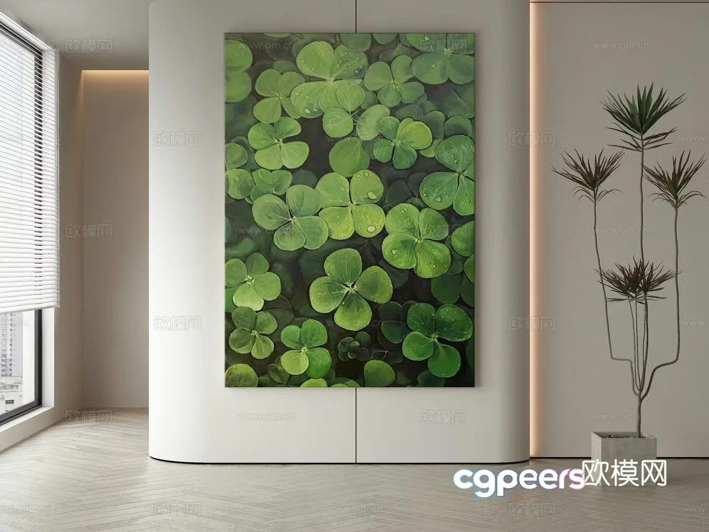 Wasabi hanging painting oil painting 3d model