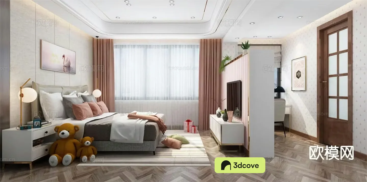 Modern bedroom girls room