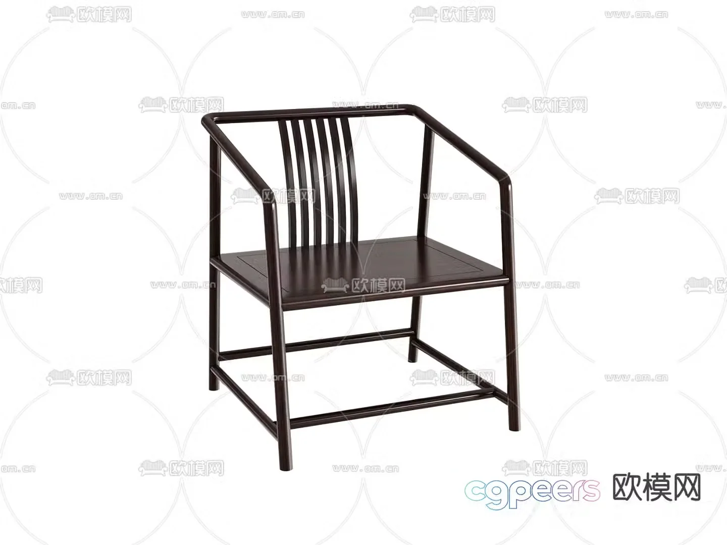 New Chinese style leisure chair 3d model