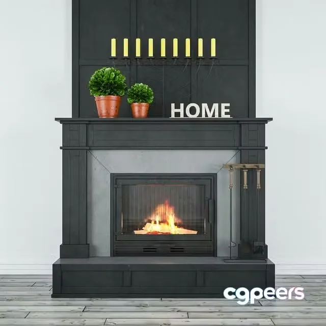 3ds Max Free – Fireplace classic