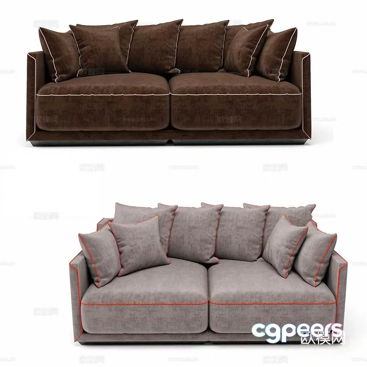 IDEA double sofa upholstered sofa 3d model