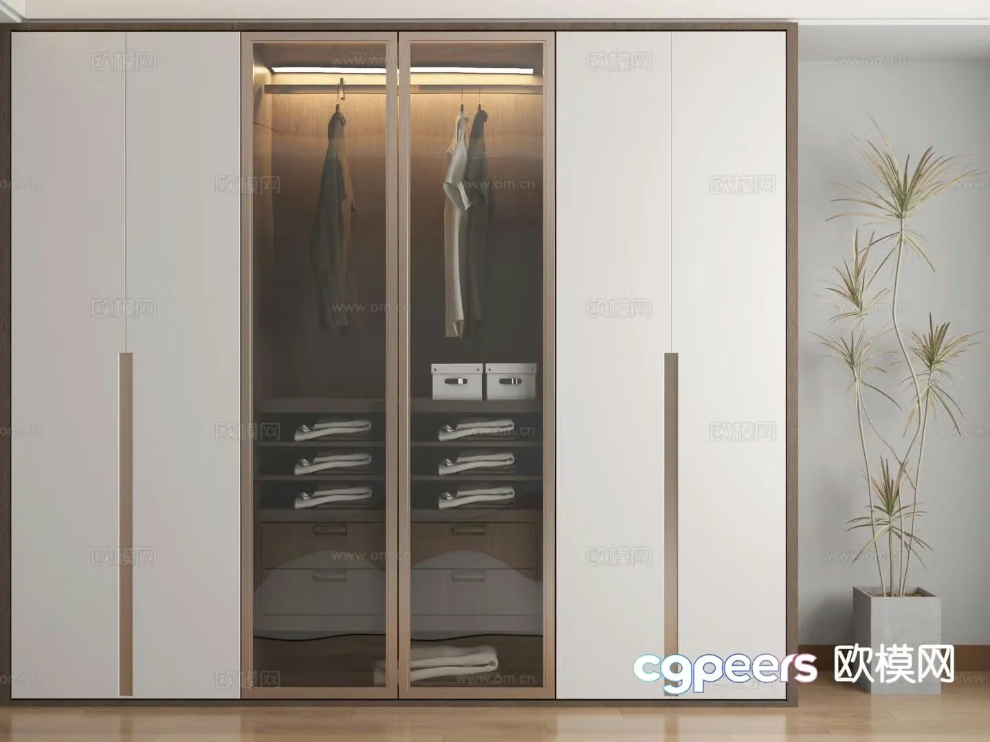 modern wardrobe wardrobe 3d model