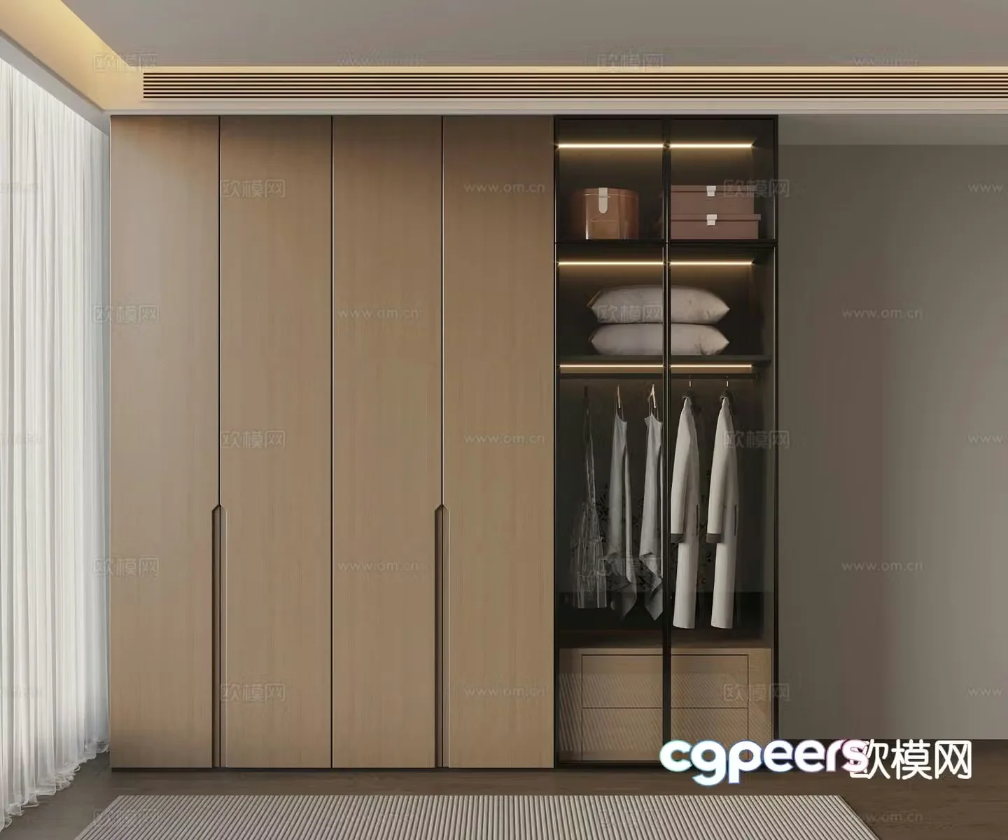 Italian wardrobe 3d model