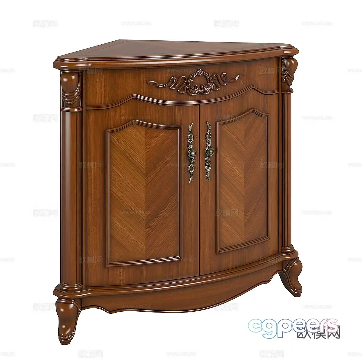 American side cabinet triangle cabinet side cabinet 3D model
