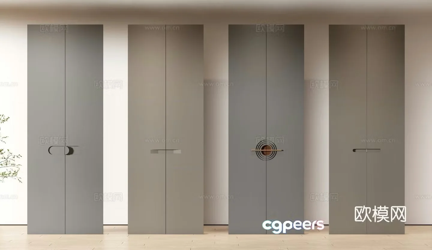 New Chinese style cabinet door cabinet door wardrobe door shoe cabinet door 3d model