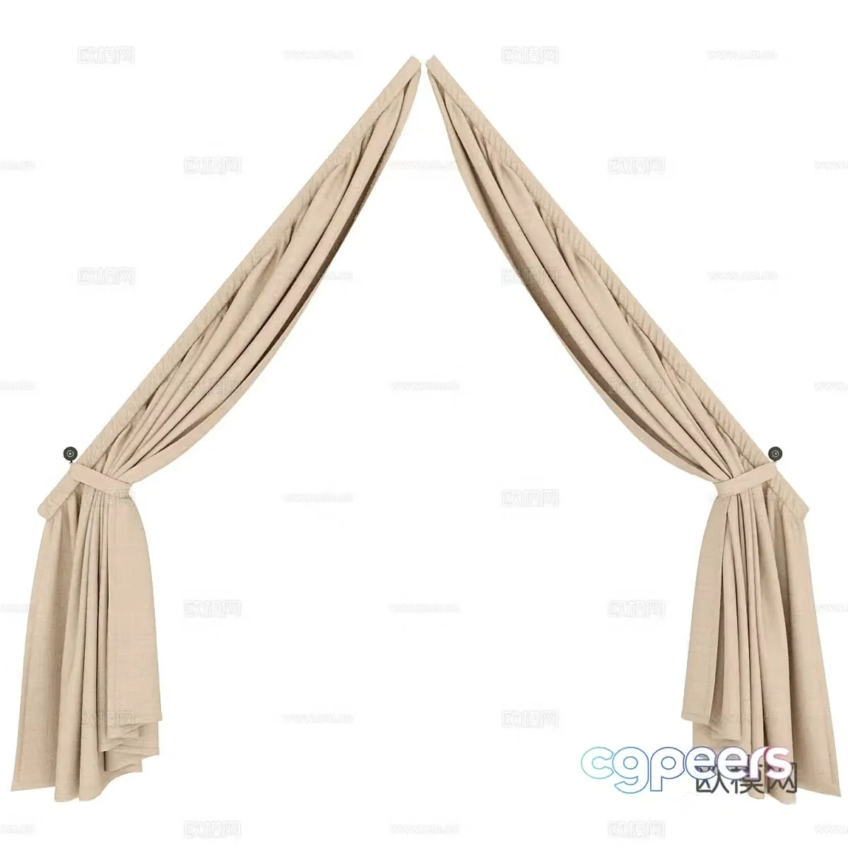 New Chinese style skylight curtain 3D model
