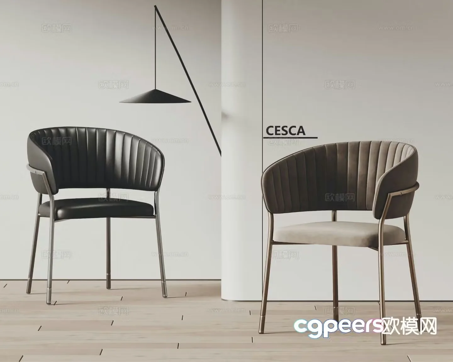 Cesca modern dining chair single chair 3d model