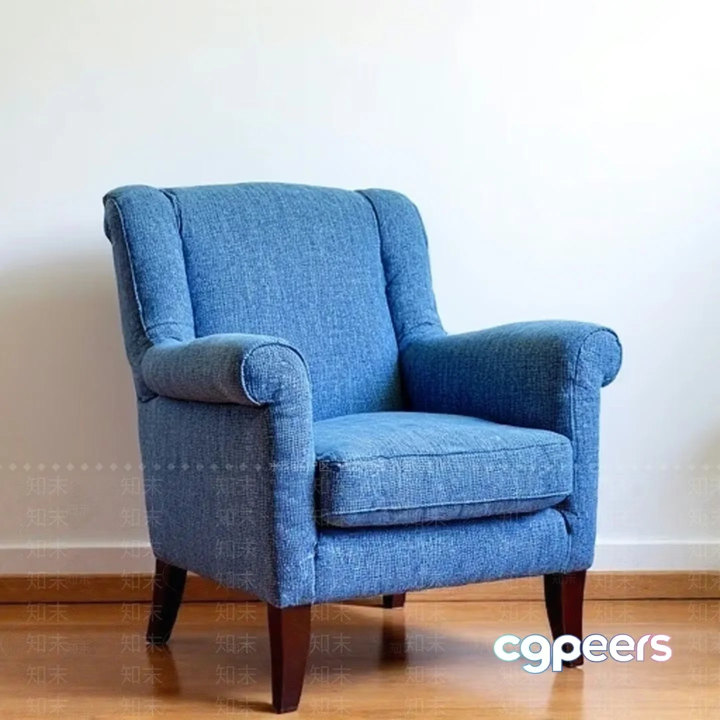 A Blue Chair 3D Model – 15089 – VRAY Render