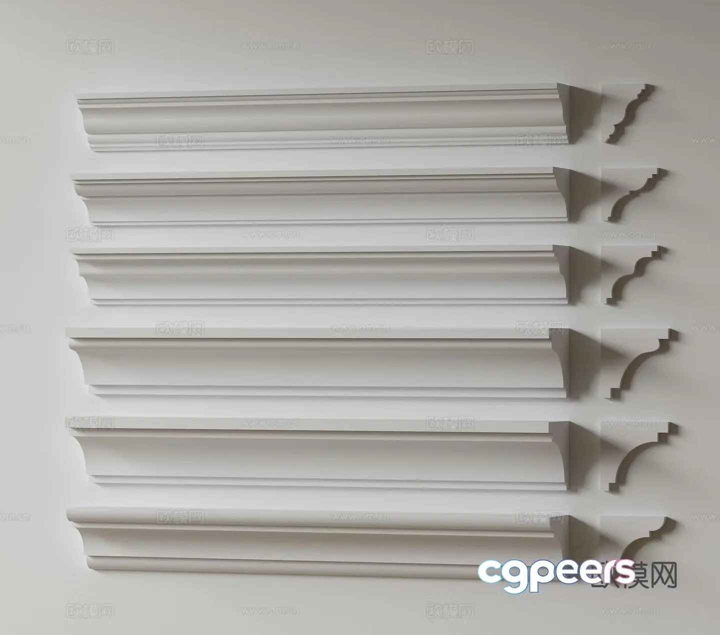 Modern gypsum line Simple European gypsum line Yin corner line Yang corner line Ceiling corner line 3d model