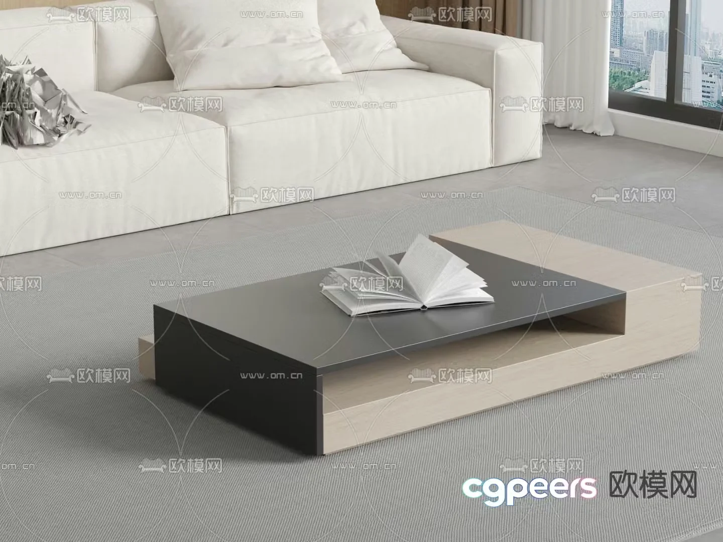 Modern coffee table 3d model