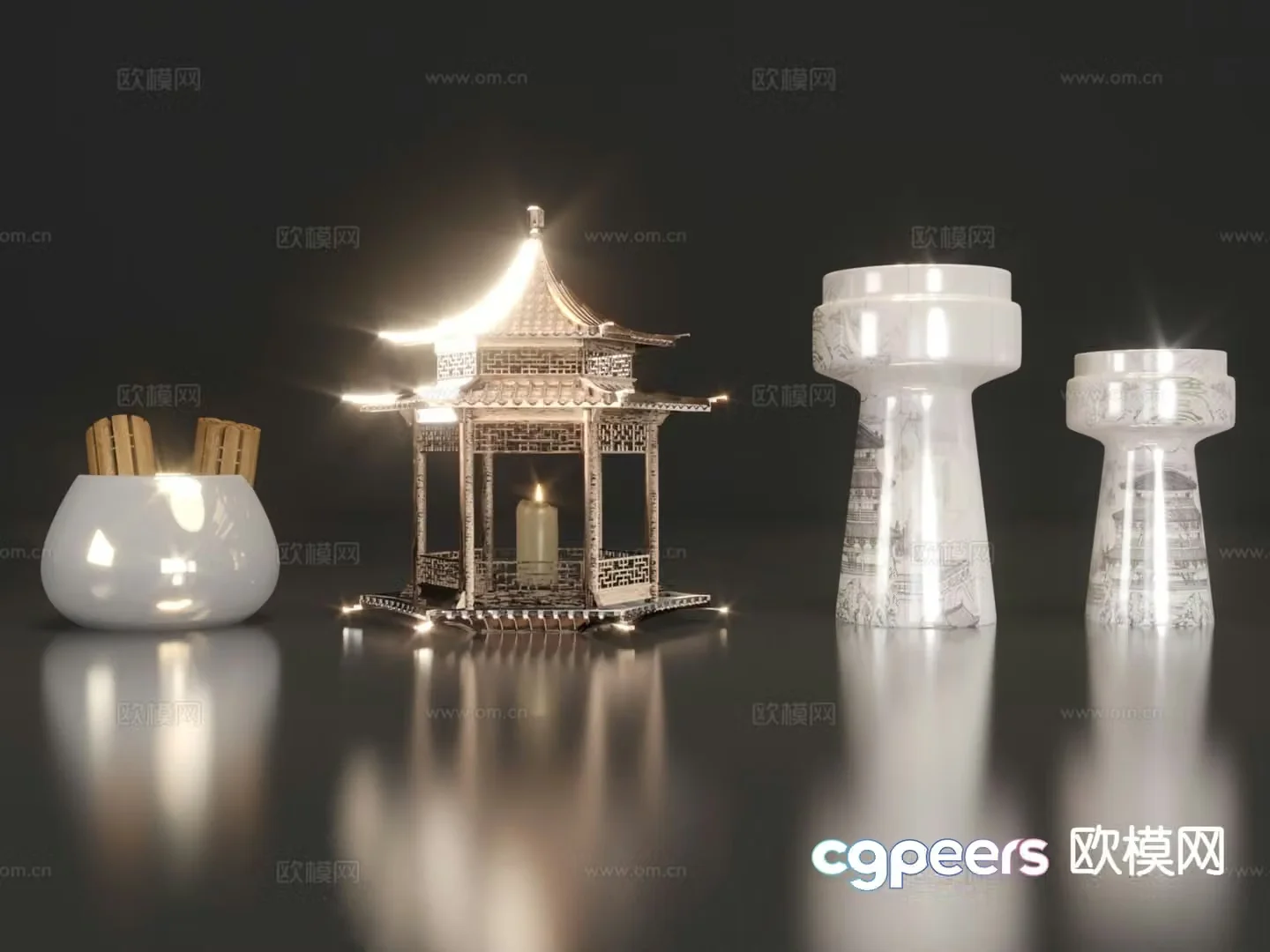 New Chinese style ornaments and crafts 3D model