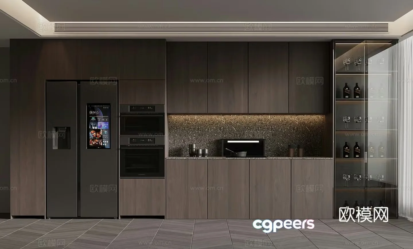 Modern Italian wine cabinet 3D model