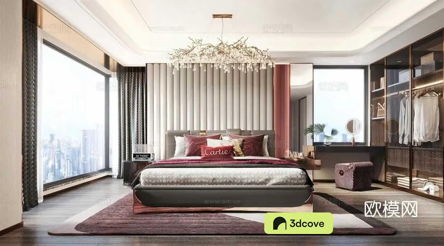 Modern light luxury bedroom
