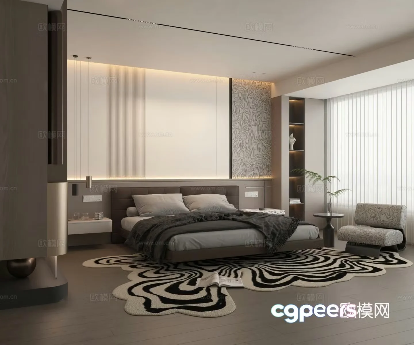 Italian style bedroom 3d model