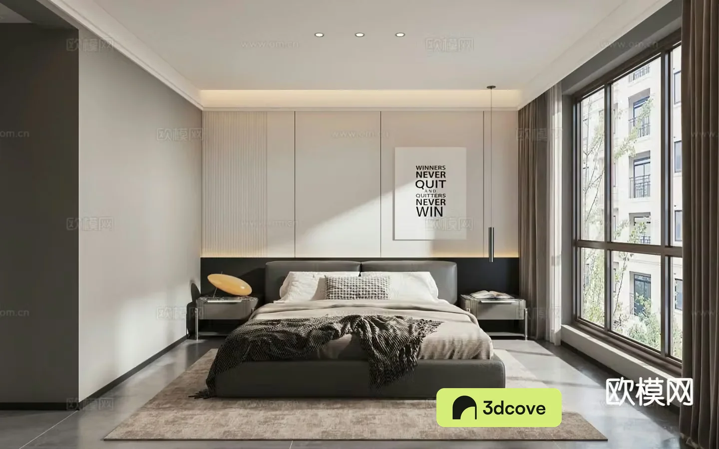 Modern bedroom bathroom cloakroom