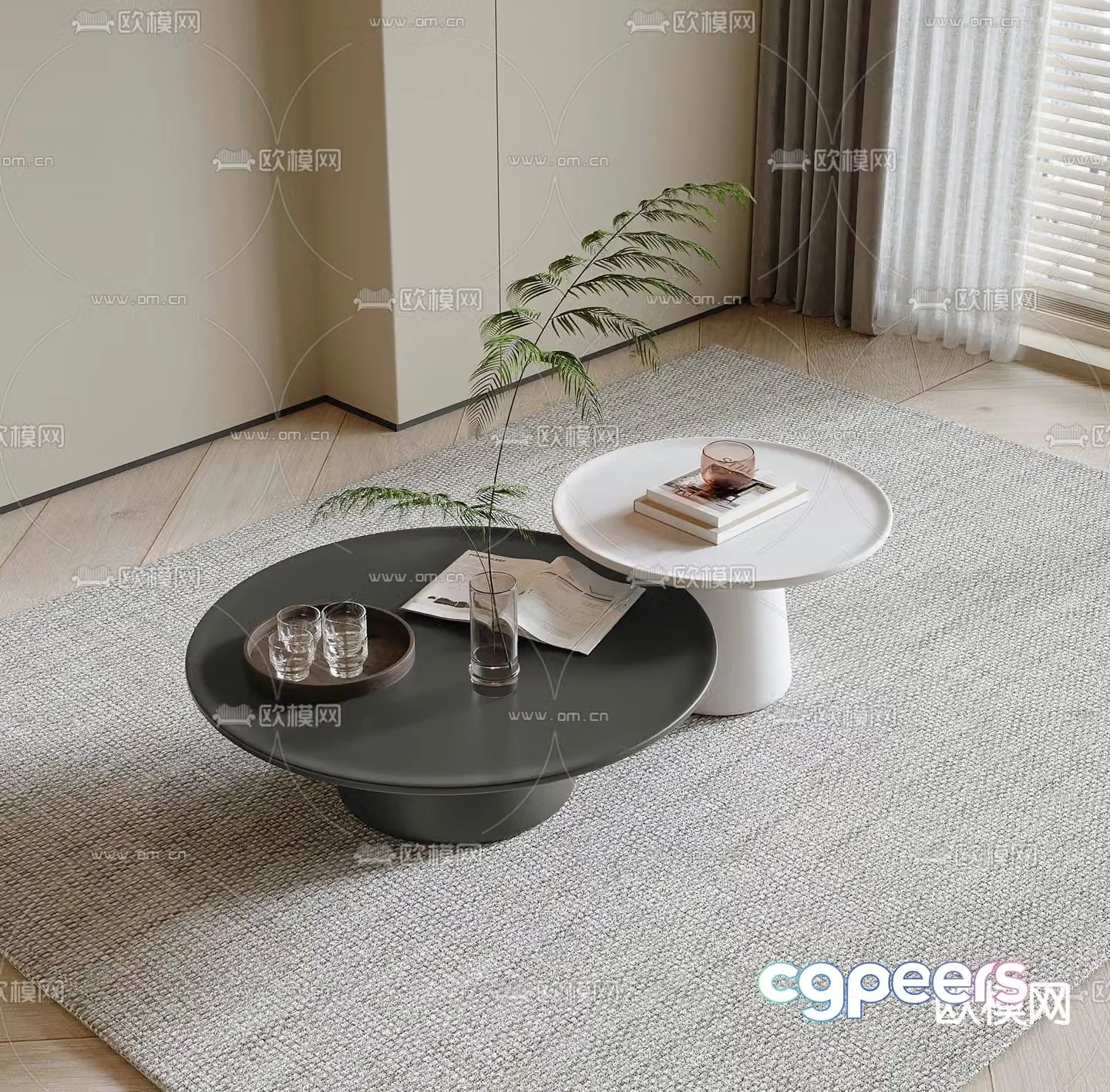 3D model of mother and child coffee table