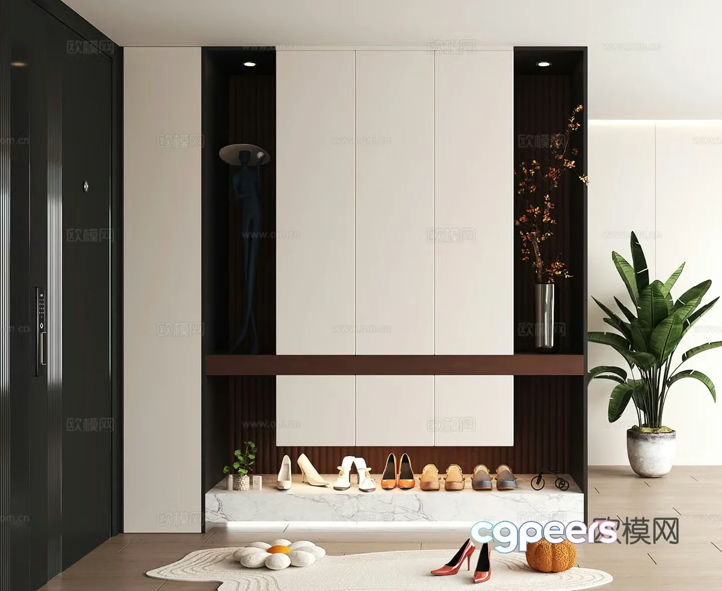Shoe cabinet design shoe cabinet partition shoe cabinet porch shoe cabinet hotel shoe cabinet 3D model
