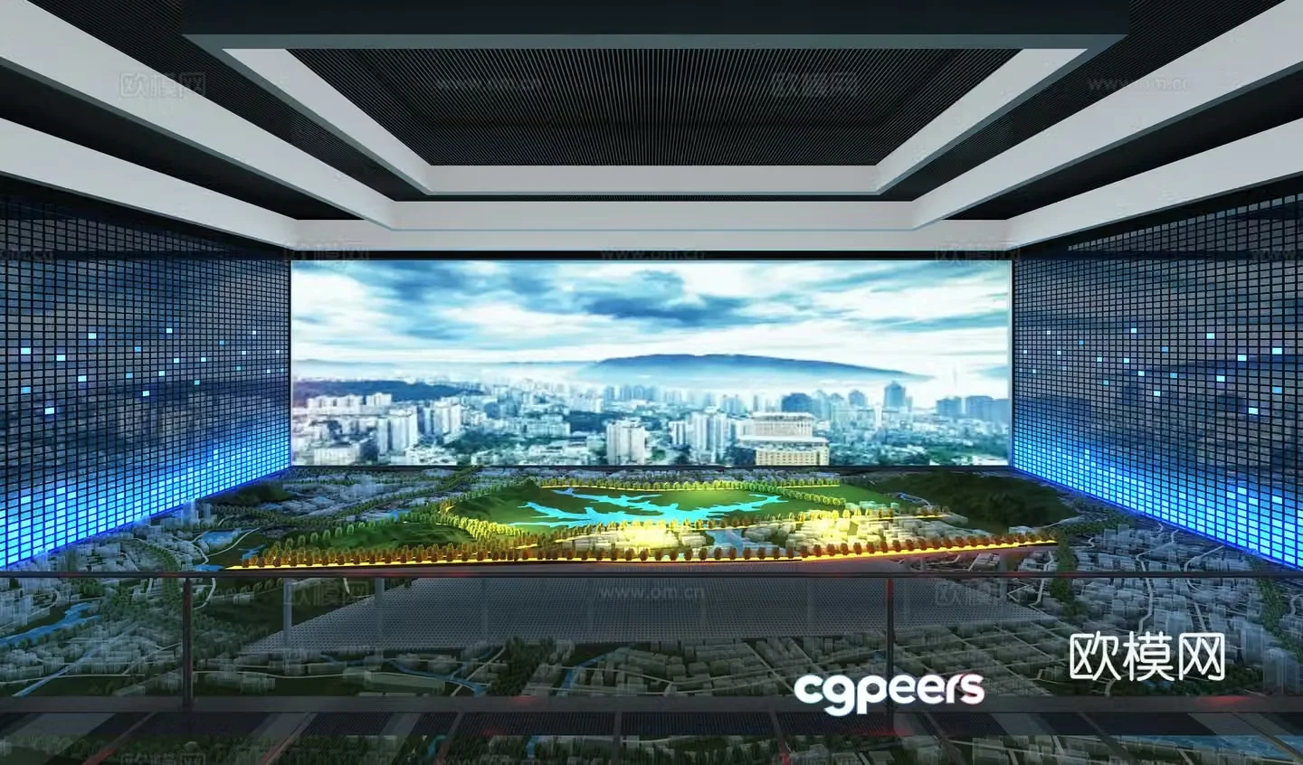 Museum Digital Exhibition Hall Exhibition Hall Sand Table Screen Wall 3D Model