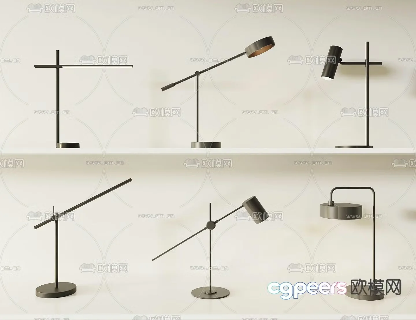 Modern desk lamp reading lamp 3d model