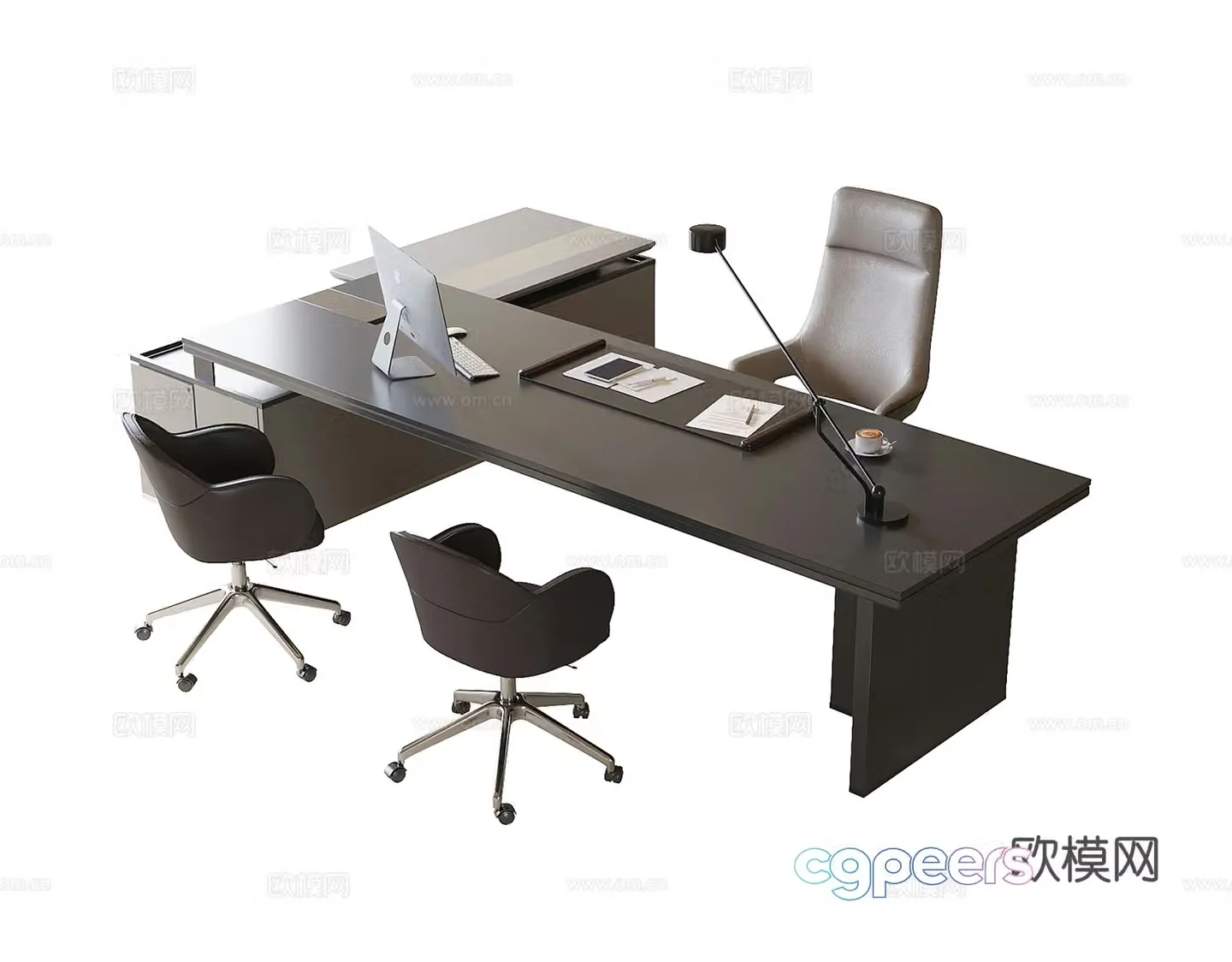 Modern boss office desk chair office chair 3d model