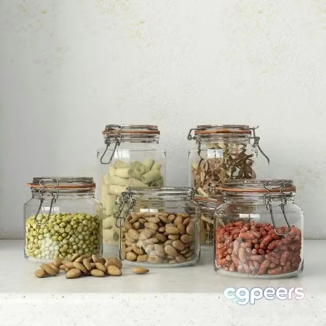 3ds Max Free – Jars of food