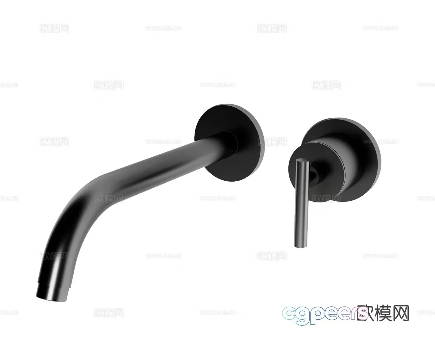 Stainless steel faucet 3d model
