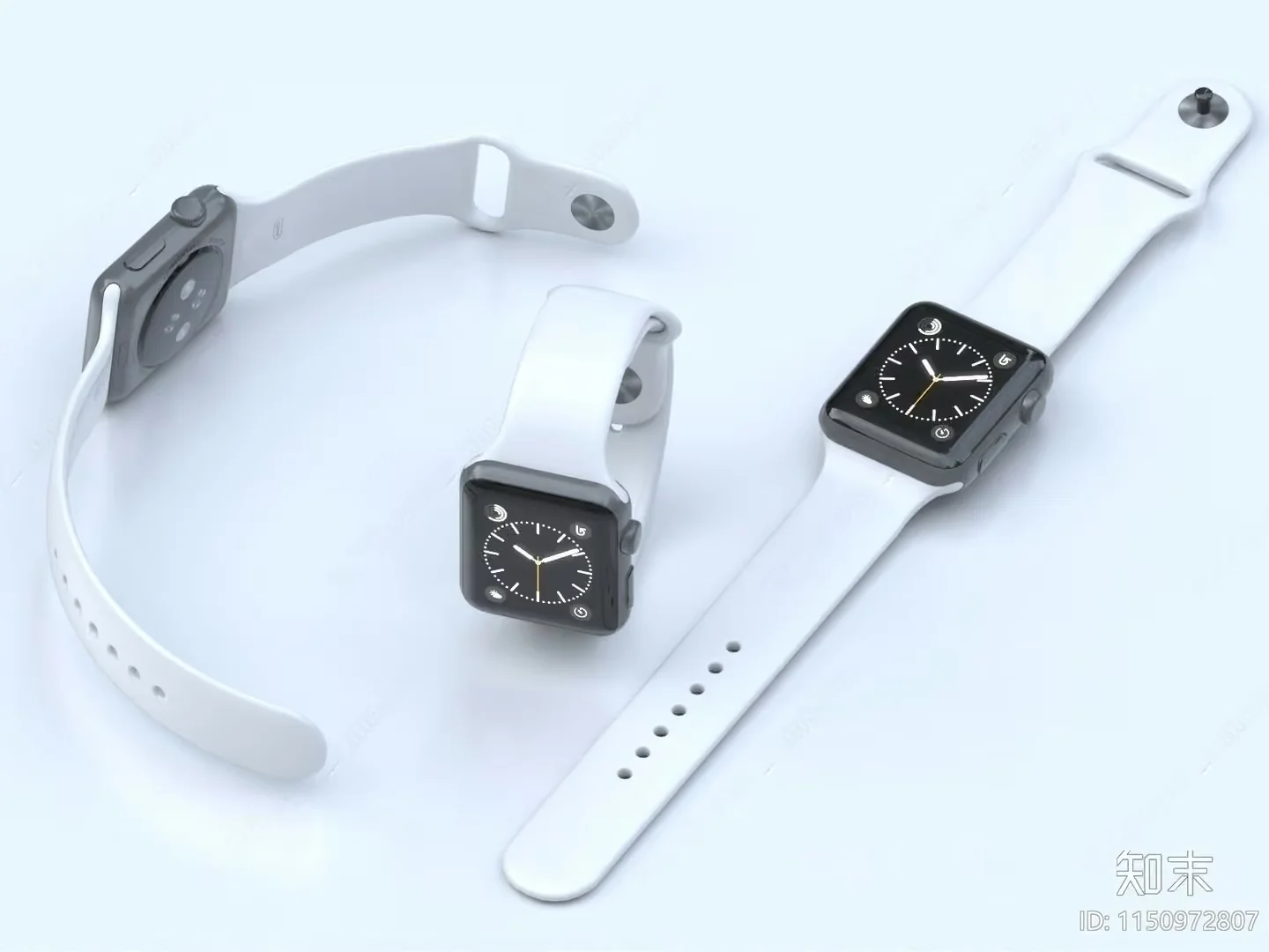 White Apple Watch 3D Model – 1025 – VRAY Render
