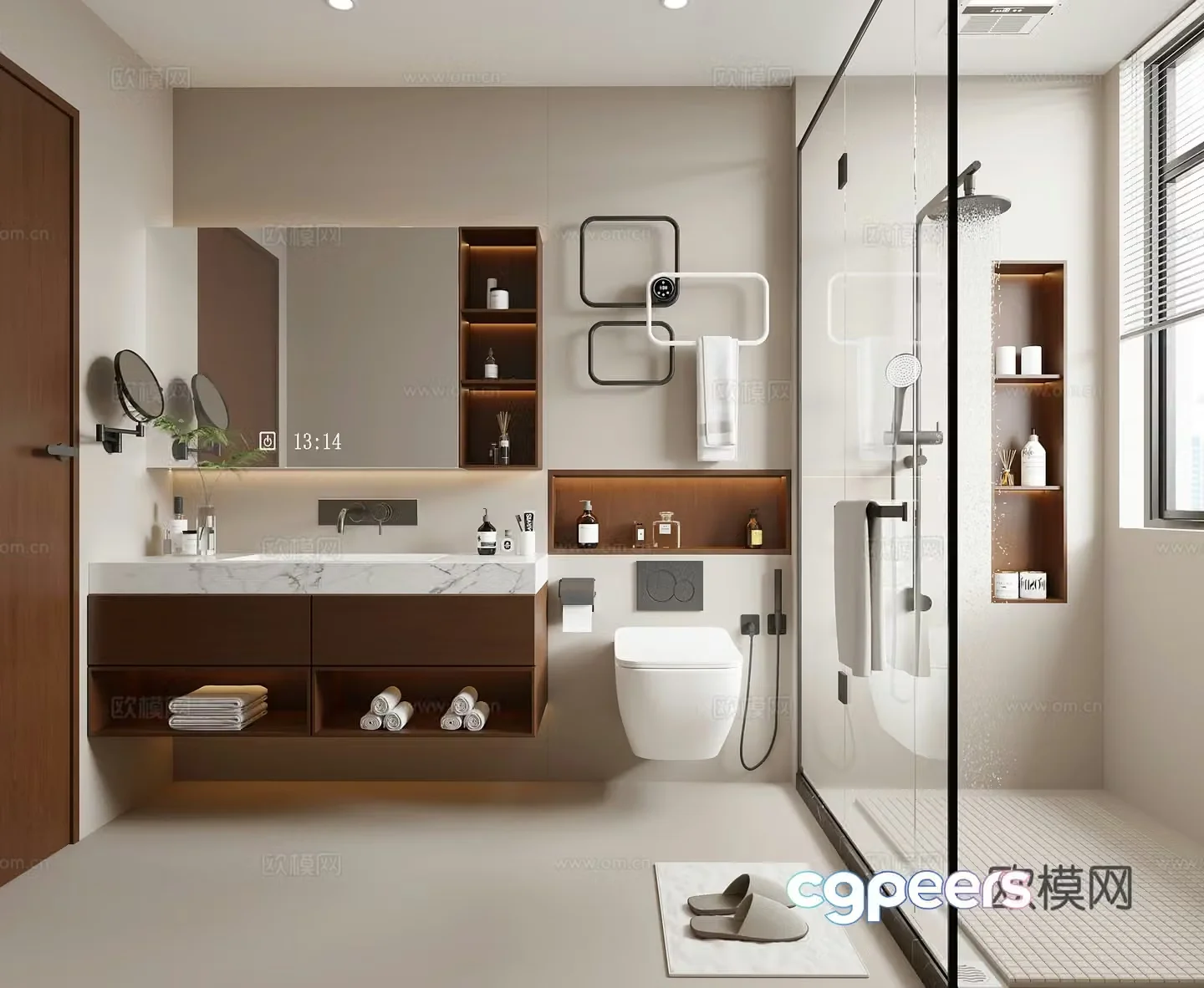 Wasabi Middle Style Bathroom 3D Model