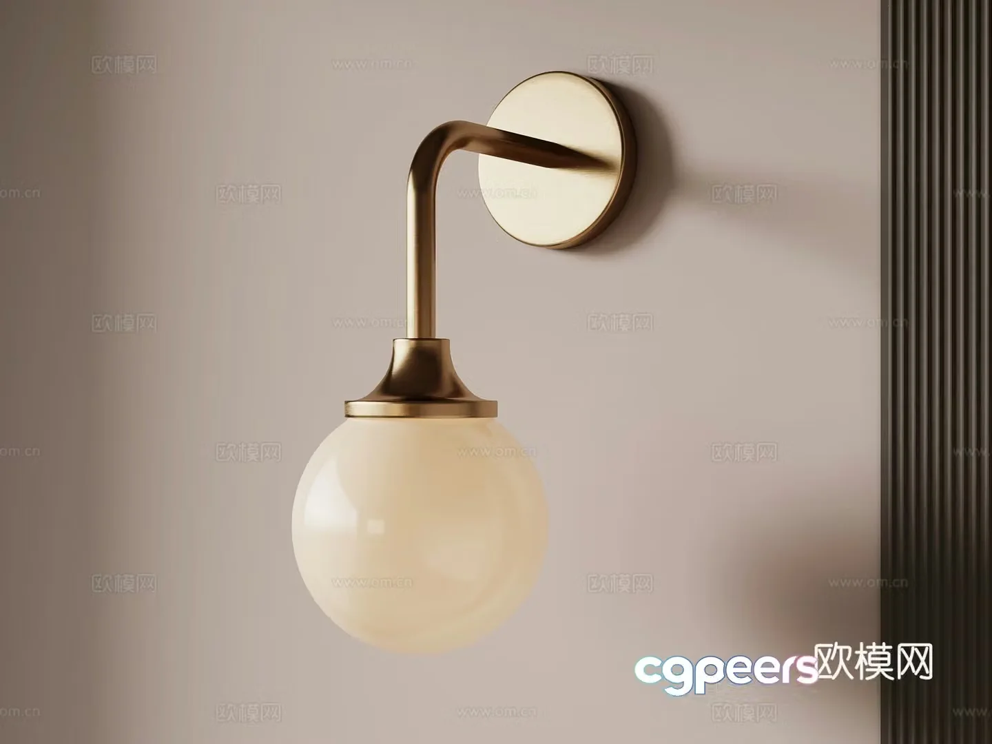 Modern wall lamp Spherical wall lamp Simple wall lamp 3D model