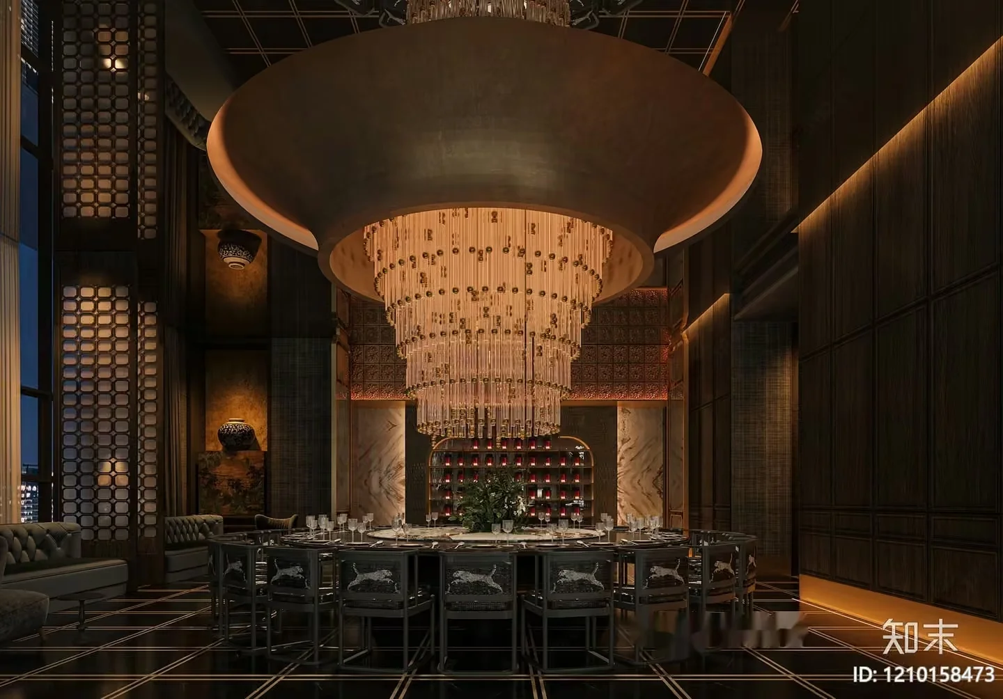 Modern Dining Room 3D Model – 21889 – VRAY Render