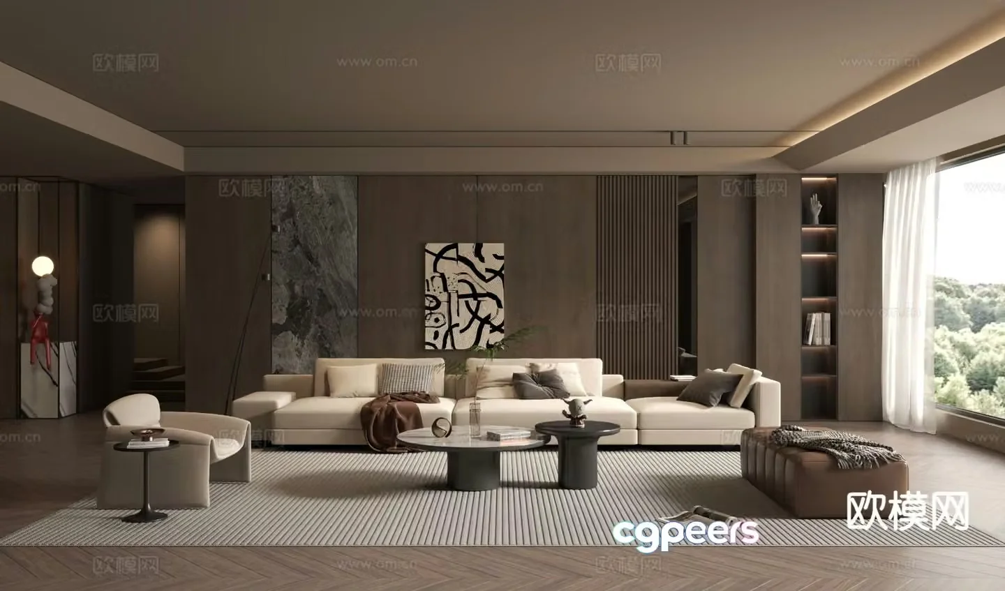 Italian living room 3d model