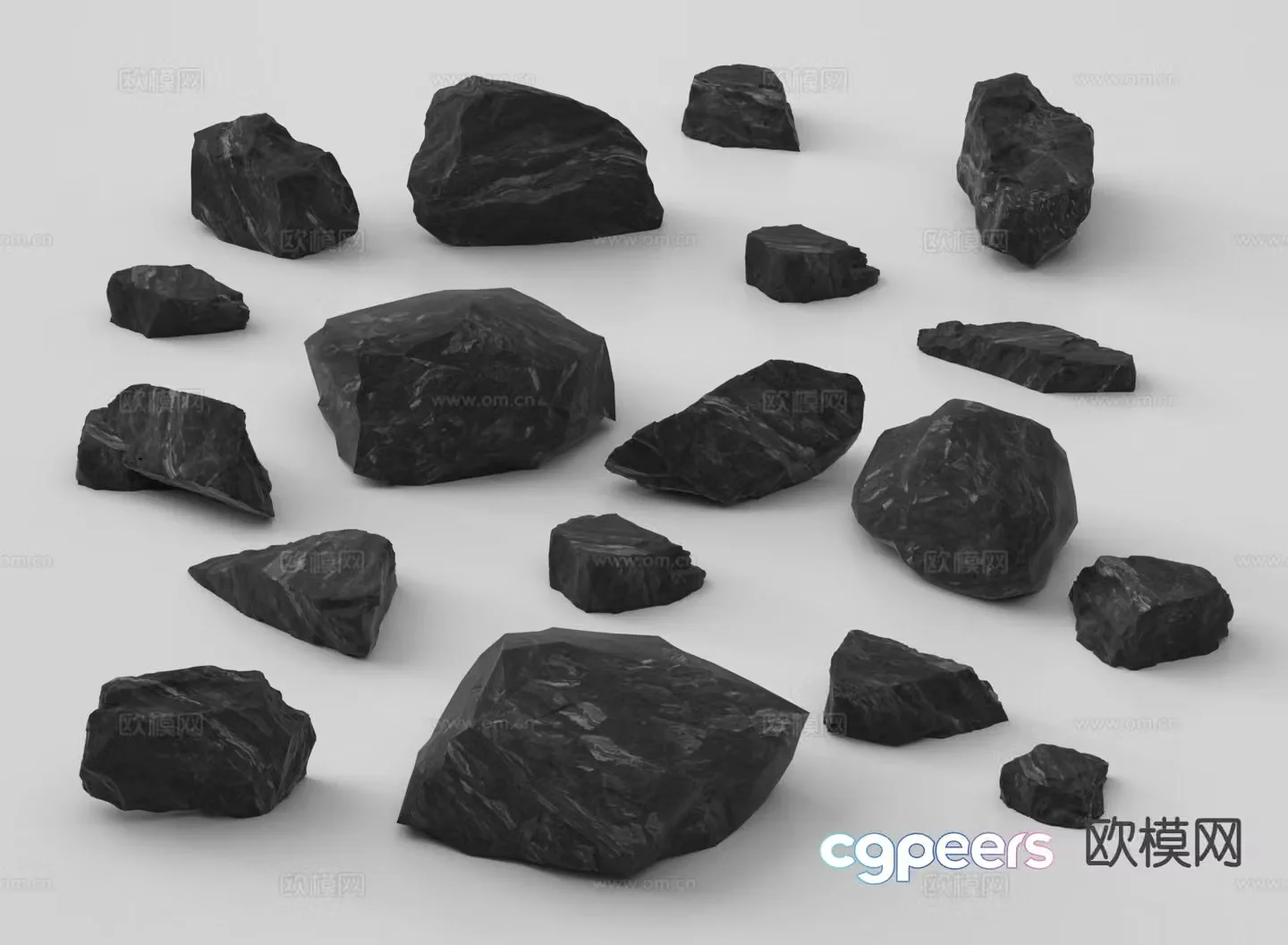 Landscape stone setting stone stone 3d model