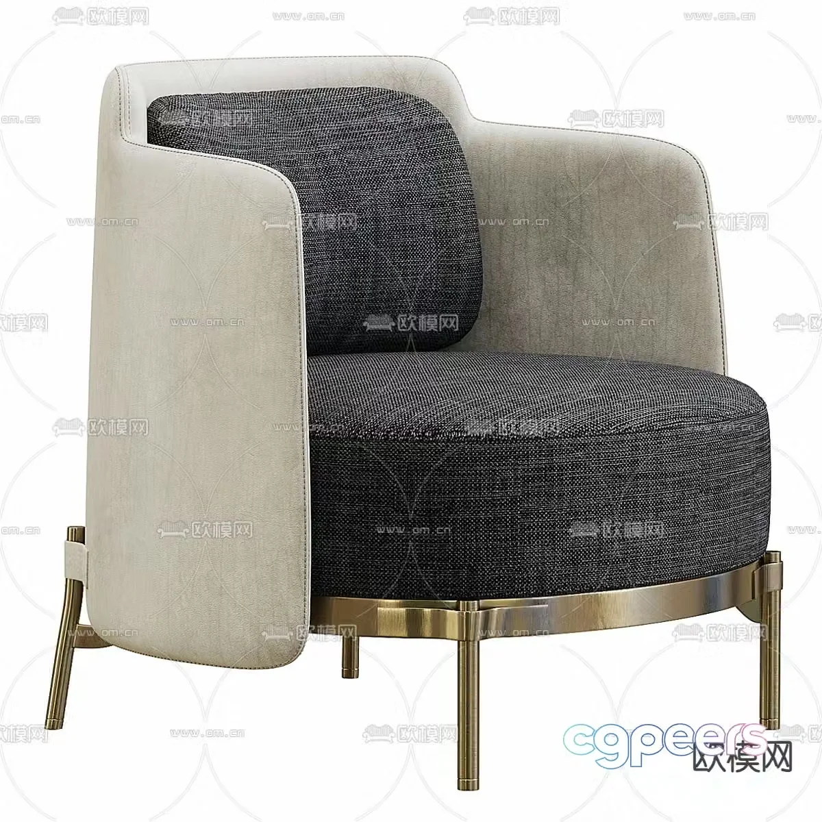 Minotti Italian casual sofa 3d model