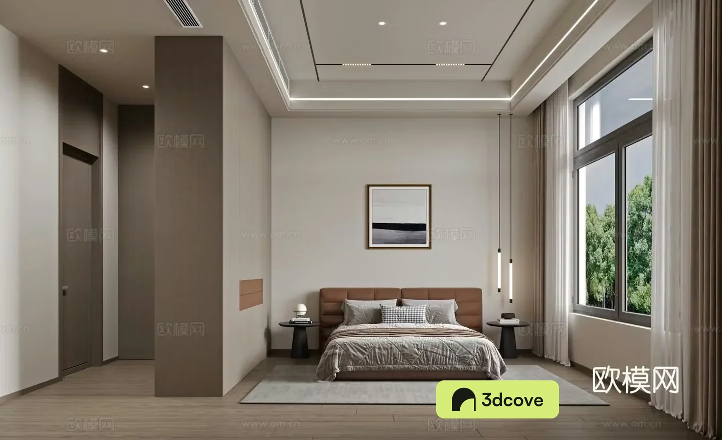 Bedroom without owner lights