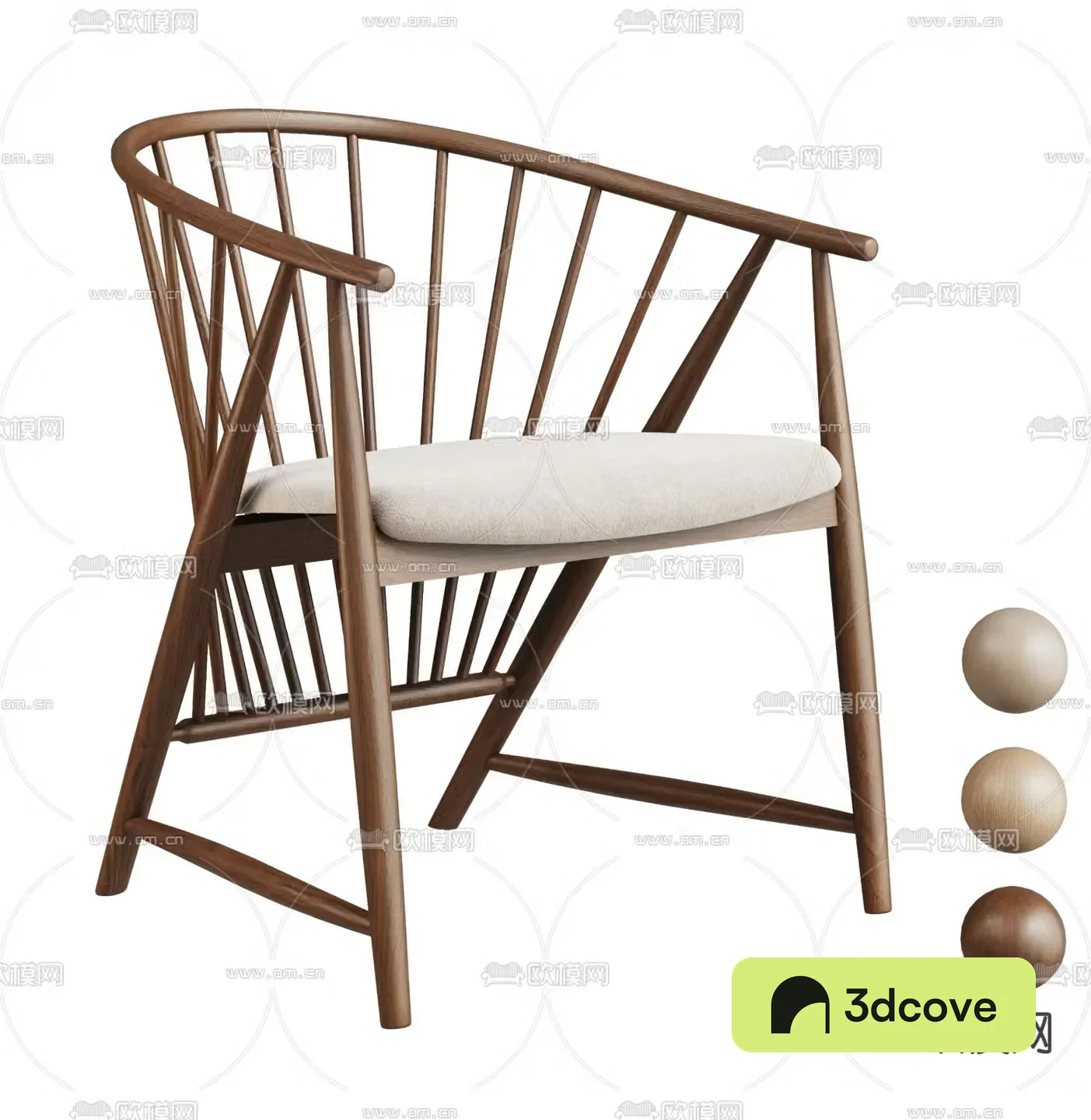 New Chinese style single chair dining chair armchair