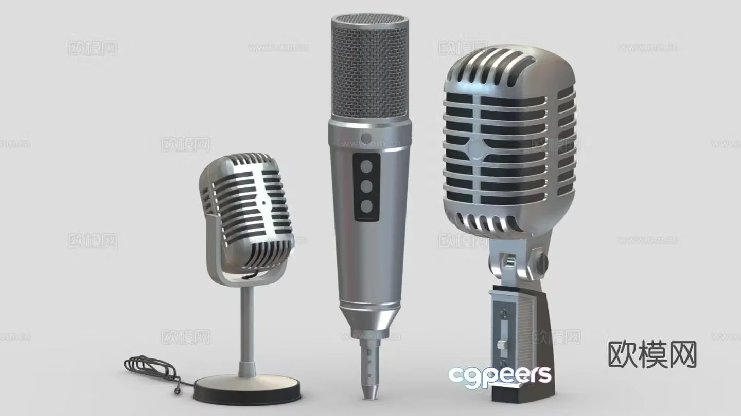 microphone microphone audio and video equipment 3d model