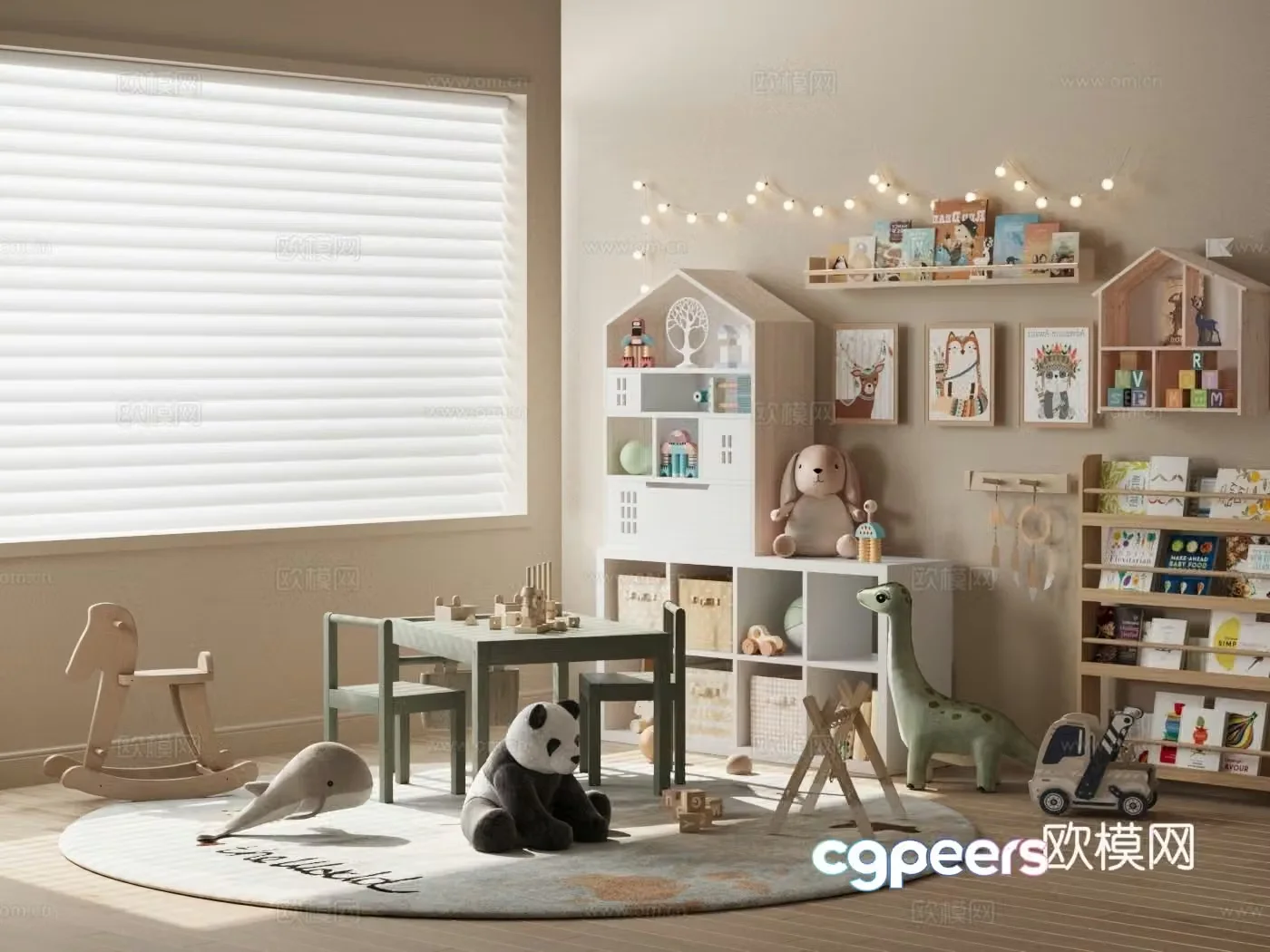 Modern children’s entertainment room Children’s room Toy room 3d model