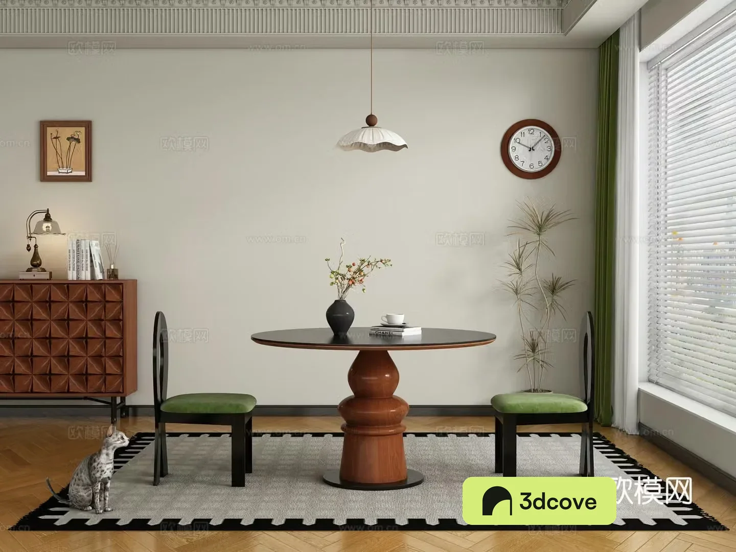 Modern medieval restaurant dining table and chair