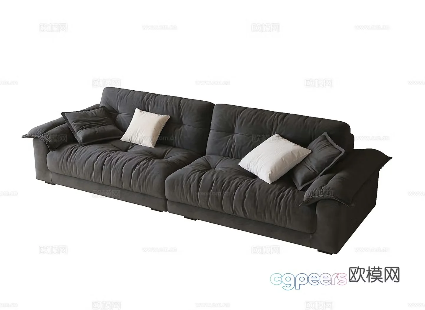 Modern double sofa 3d model